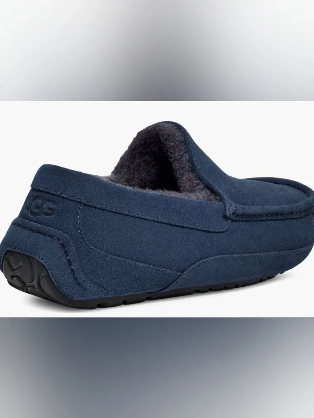 UGG® Ascot Plush-Lined Slip-On Moccasin Loafer Slippers Size 12 $119.95